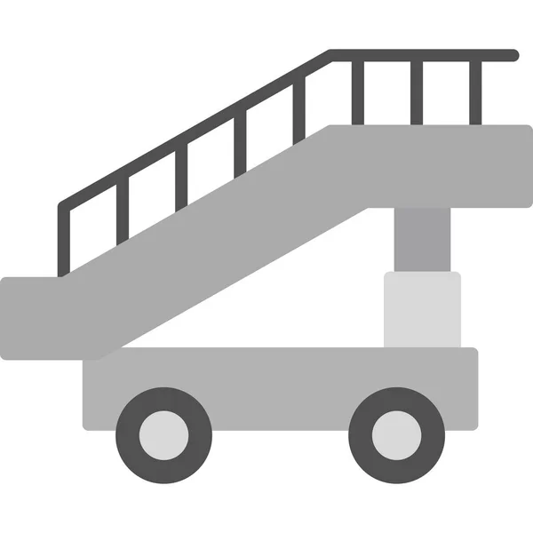 Flugzeugtreppe Einfaches Symbol Vektorillustration — Stockvektor
