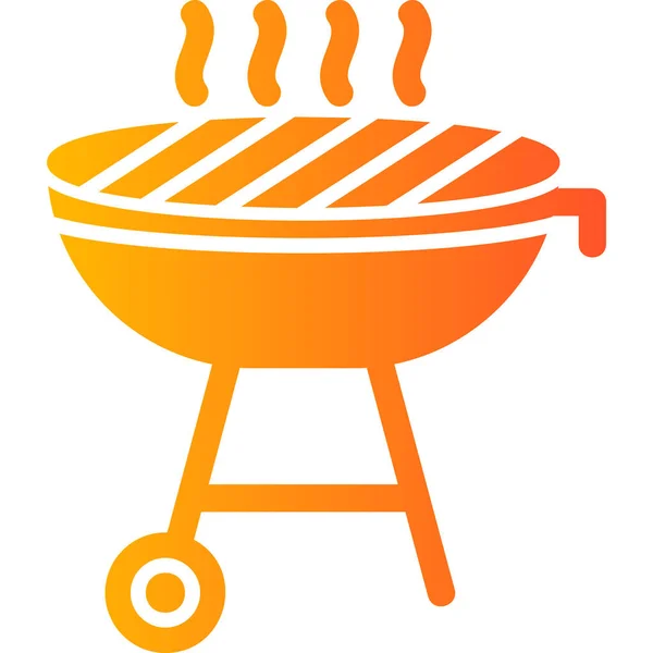 Barbecue Grill Vector Icon Illustration — Stock Vector