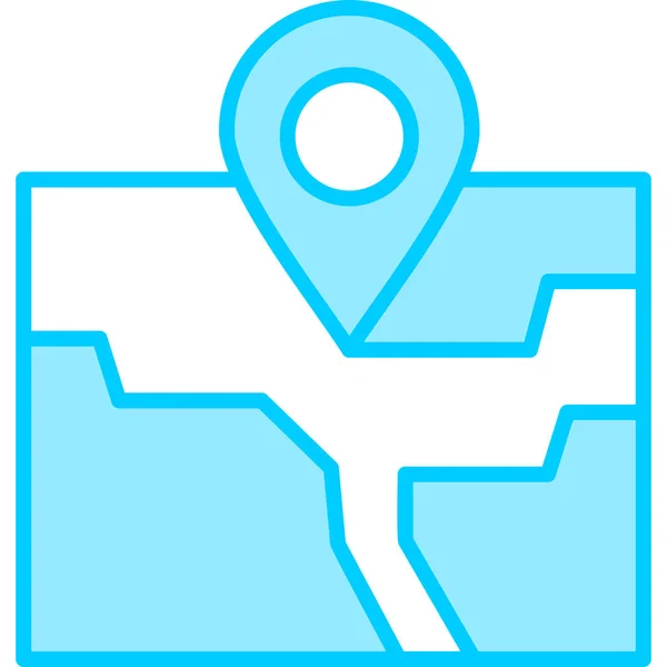 Navigation Location Pin Web Icon Simple Illustration — Stok Vektör