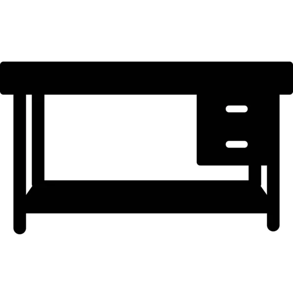 Desk Web Icon Simple Illustration — Vetor de Stock