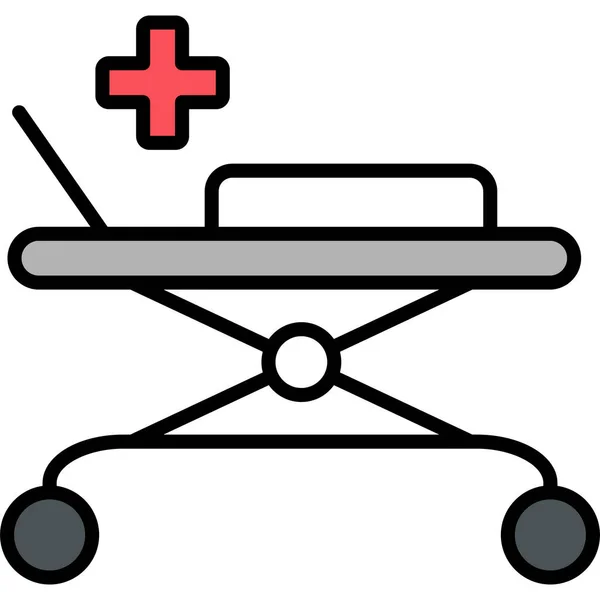Graphic Illustration Emergency Medical Stretcher — Stock Vector