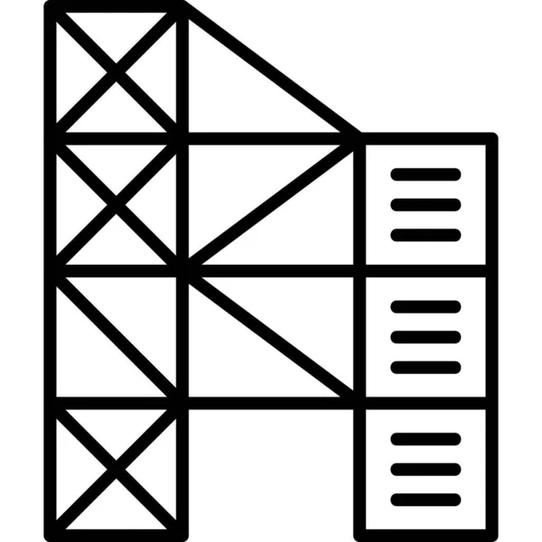 Gebouw Web Icoon Eenvoudig Ontwerp — Stockvector