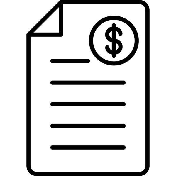 Shopping Invoice Vector Document Icon — Stock Vector