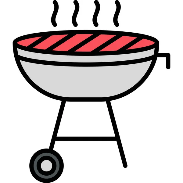 Barbecue Icona Vettoriale Illustrazione — Vettoriale Stock