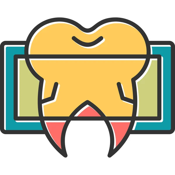 Dental Ray Modern Icon Vector Illustration — 스톡 벡터