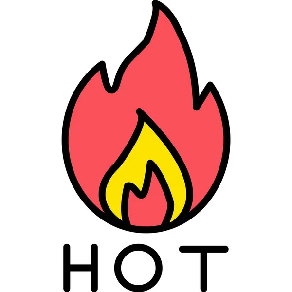 Venta Etiqueta Fuego Venta Caliente Icono Web Simple — Archivo Imágenes Vectoriales