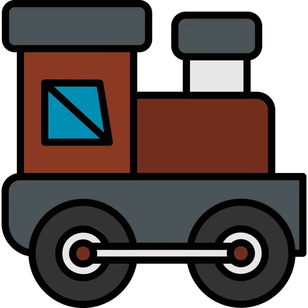 Baby Train Modern Vector Icon Illustration - Stok Vektor