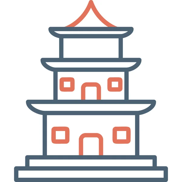 Temple Icône Web Design Simple — Image vectorielle