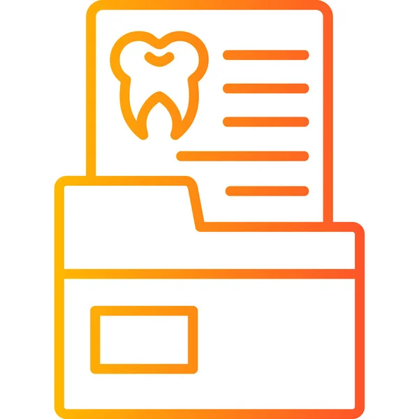 Dental Record Modern Icon Vector Illustration — 스톡 벡터