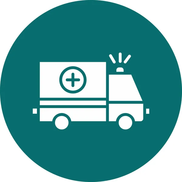 Ambulanza Icona Web Semplice Illustrazione — Vettoriale Stock