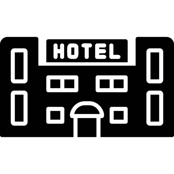 Hotel Modern Icon Vector Illustration — 스톡 벡터