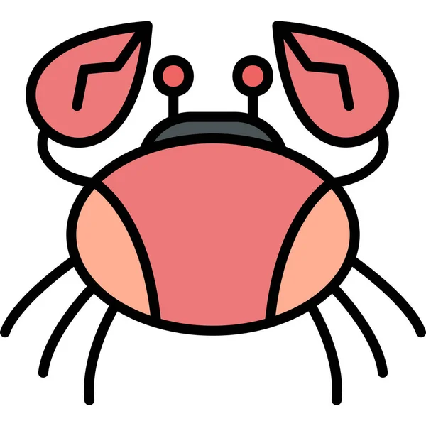 Crabe Icône Web Illustration Simple — Image vectorielle