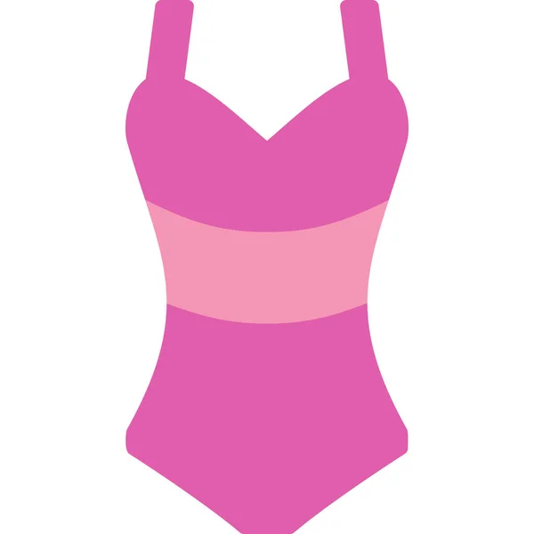 Feminino Swimsuit Web Ícone Ilustração — Vetor de Stock