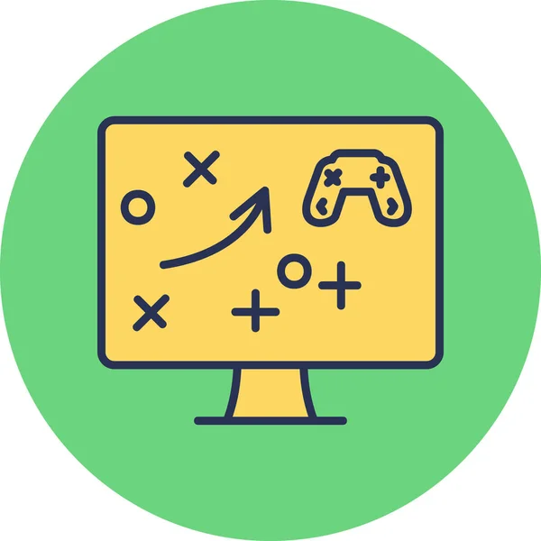 Game Plan Web Icon Vektor Illustration — Stockvektor