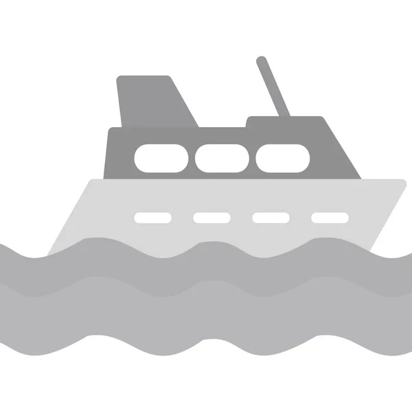 Crucero Icono Web Ilustración Simple — Vector de stock