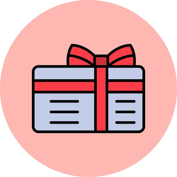 Boîte Cadeau Icône Vectoriel Illustration Design — Image vectorielle