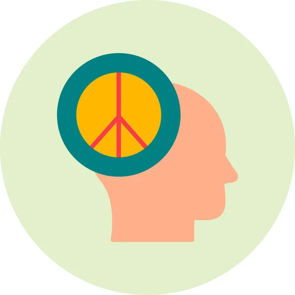 Peace Mind Modern Ikon Vektor Illusztráció — Stock Vector