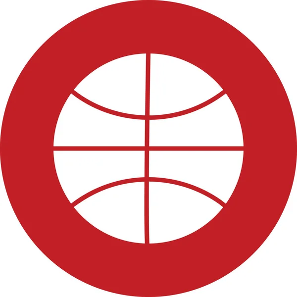 Basketbol Web Simgesi Basit Illüstrasyon — Stok Vektör