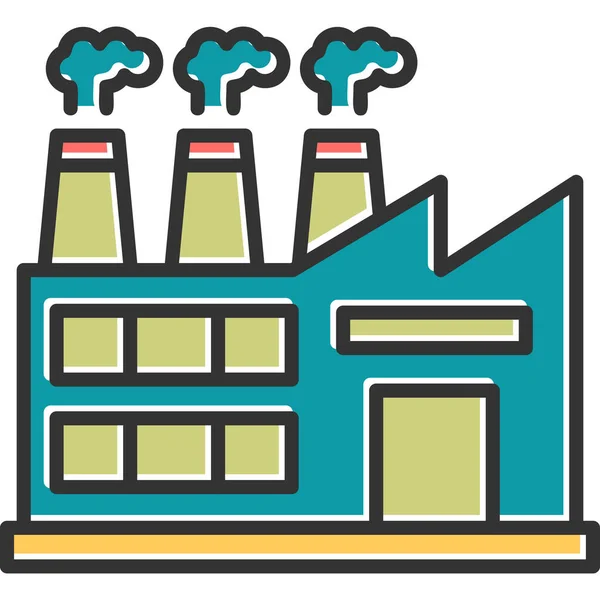 Fabrik Modernes Symbol Vektorillustration — Stockvektor