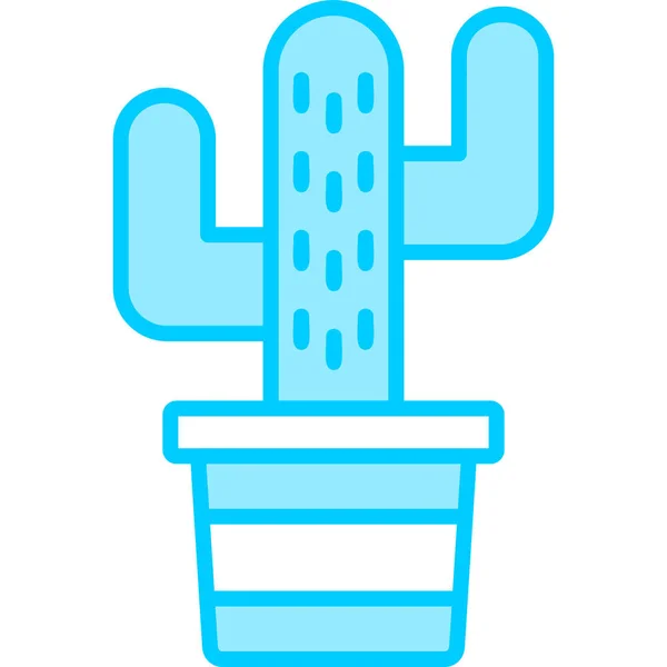 Icône Cactus Illustration Design Moderne — Image vectorielle