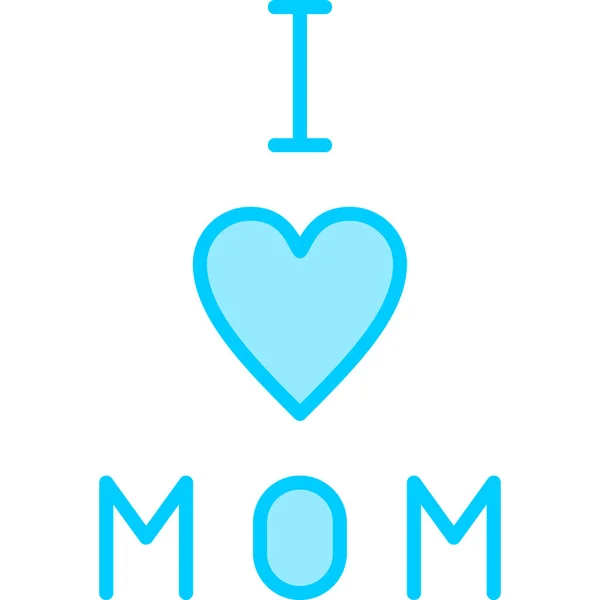 Jag Älskar Mamma Ikon Modern Design Illustration — Stock vektor
