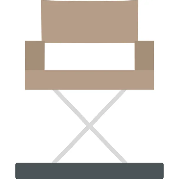 Krzesło Dyrektora Mebli Ilustracja Ikony Internetowej — Wektor stockowy