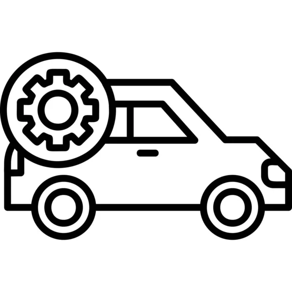 Coche Ajuste Icono Moderno Vector Ilustración — Vector de stock