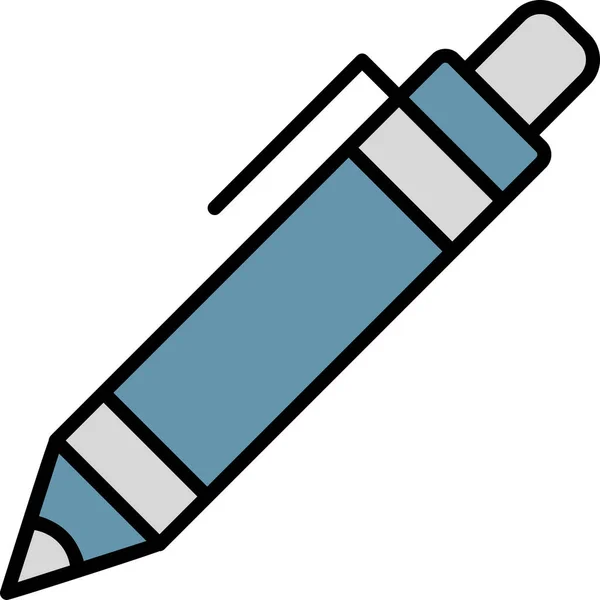 Kalem Simgesi Web Için Boya Fosforlu Kalem Vektör Simgelerinin Basit — Stok Vektör
