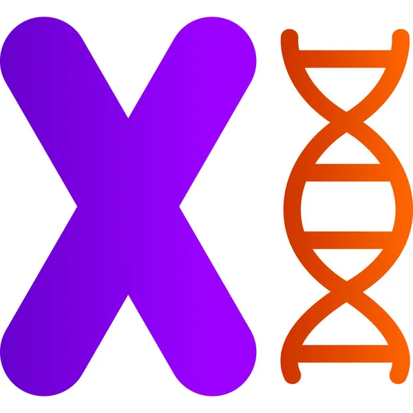 Ikon Sederhana Kromosom Ilustrasi Vektor - Stok Vektor