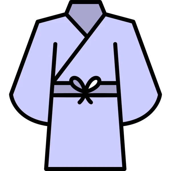 Yukata Ilustração Vetor Ícone Web —  Vetores de Stock