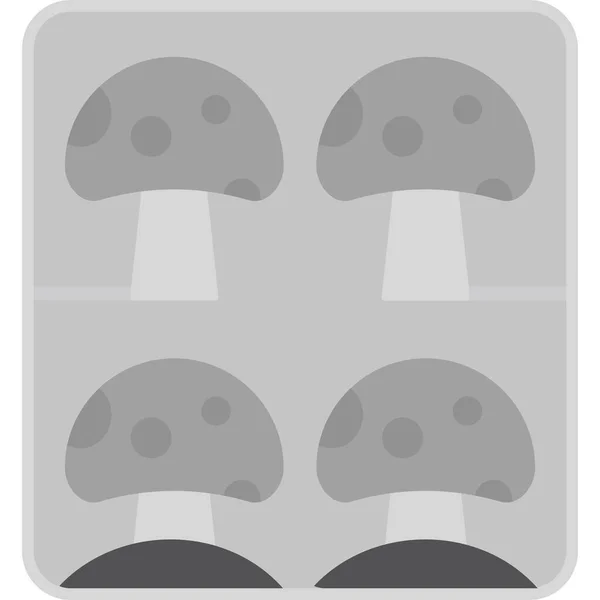 Mushrooms Set Icon Vector Illustration — Stock Vector