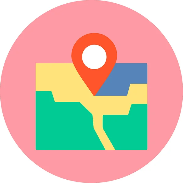 Navigation Location Pin Web Icon Simple Illustration — Stok Vektör