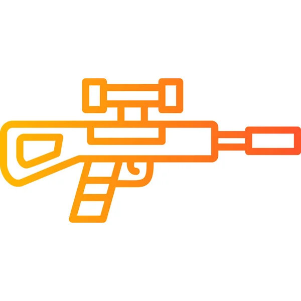 Icône Fusil Sniper Illustration Simple Icône Web — Image vectorielle
