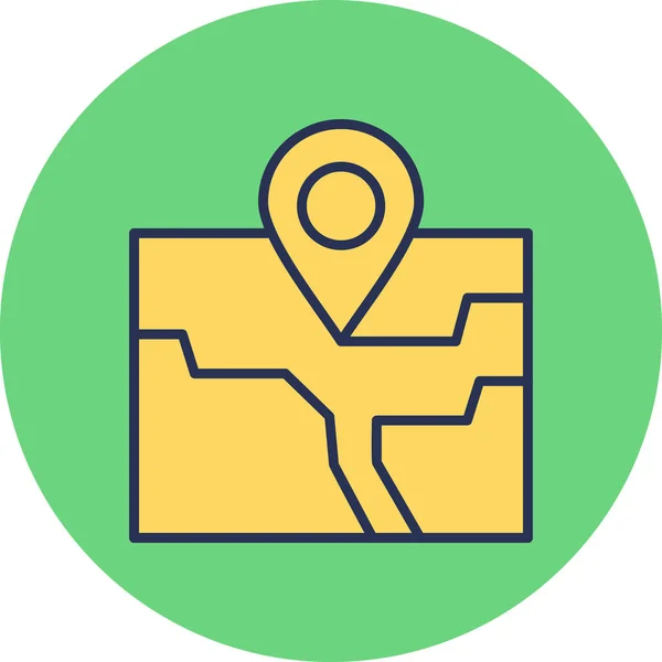 Navigation Location Pin Web Icon Simple Illustration — Vetor de Stock