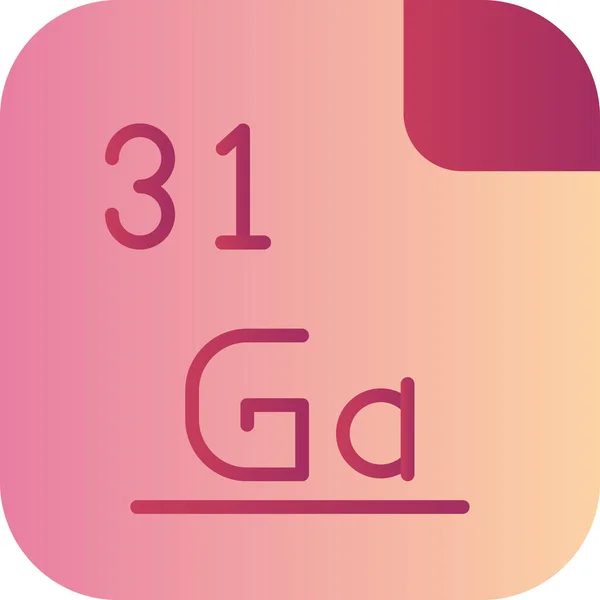 ガリウムは ガインと原子番号31の記号を持つ化学元素である 1875年にフランスの化学者Paul Mile Lecoq Boisbaudranによって発見され ガリウムは周期表の13番目のグループに属し 同グループの他の金属と類似している ベクトルアイコン — ストックベクタ