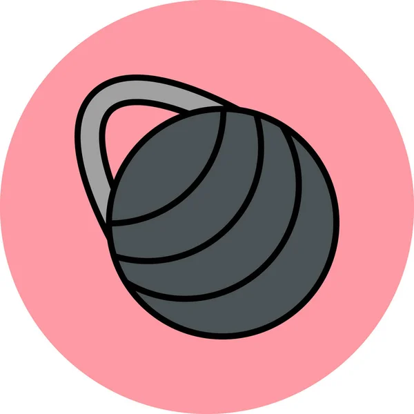 Gym Ball Modern Icon Vector Illustration — Stock Vector