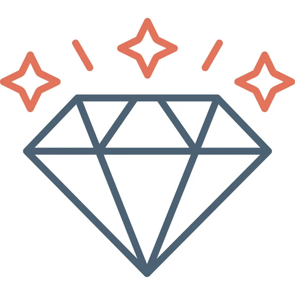 Diamant Vektor Ikon Modern Illustration — Stock vektor