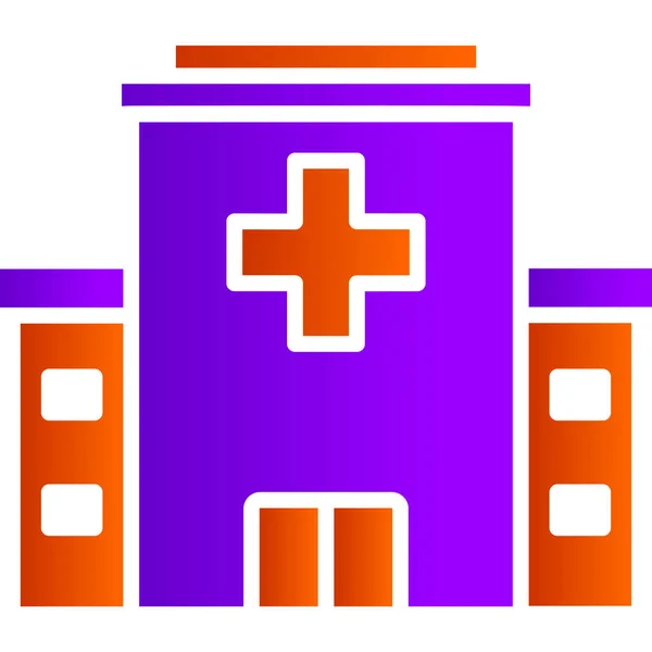 Hospital Icono Web Diseño Simple — Vector de stock