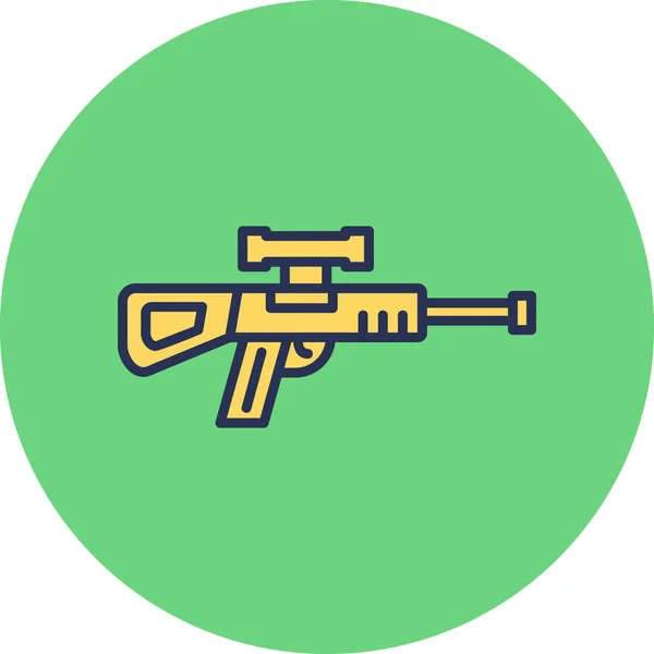 Sniper Gun Icon Web Simple Icon Illustration — Stockvektor