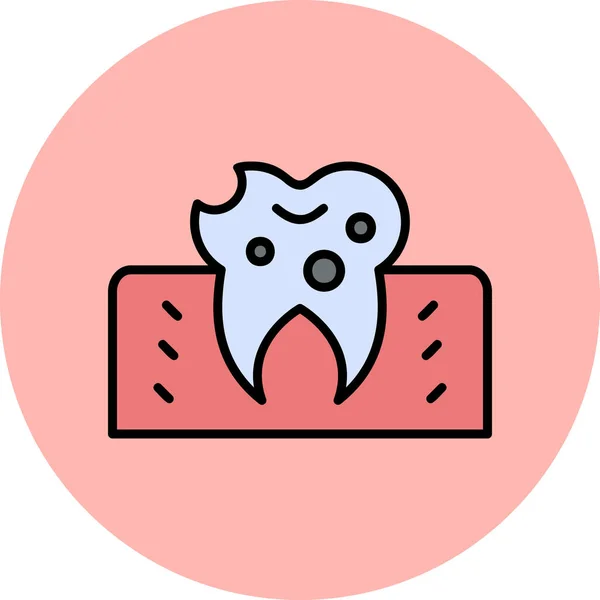 Diş Simgesinin Vektör Illüstrasyonu — Stok Vektör