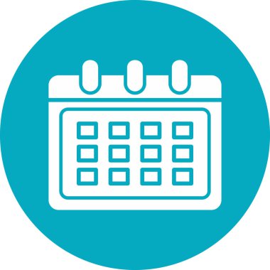 Takvim simgesi, vektör illüstrasyonu basit tasarım