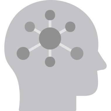 Psikoloji modern simge, vektör illüstrasyonu