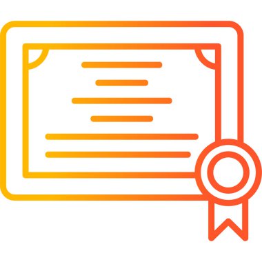 Sertifika. Web simgesi basit tasarım 