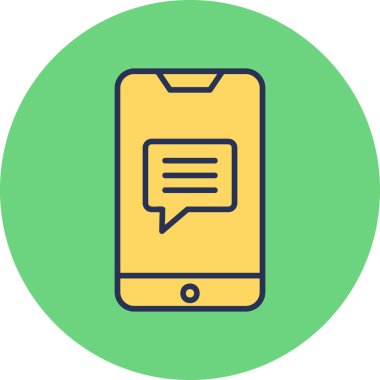 Cep telefonu simgesinin vektör illüstrasyonu