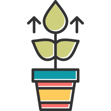 Büyüme simgesi, modern tasarım illüstrasyonu