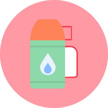 Termos modern simge, vektör illüstrasyonu