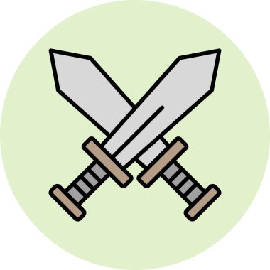 Kılıç. Web simgesi basit illüstrasyon 