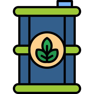 Biyoyakıt web simgesi basit illüstrasyon 