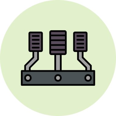 Araba hızlandırıcısı modern simge, vektör illüstrasyonu