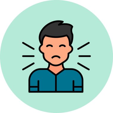 Sakallı bir adam. vektör illüstrasyonu